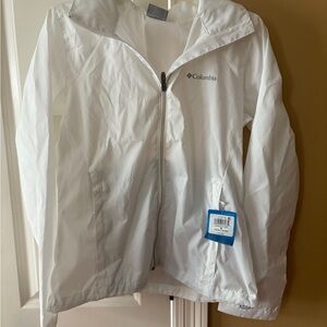 Columbia Classic White Windbreaker